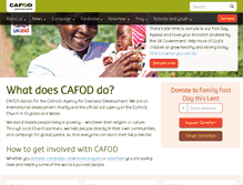 Tablet Screenshot of cafod.org.uk